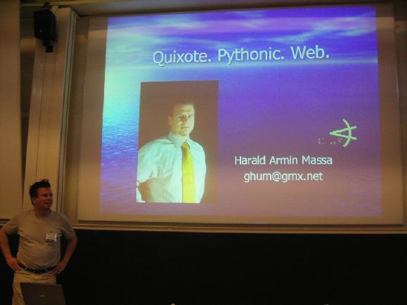 Quixote - web applications - Harald Armin Masson and initial slide